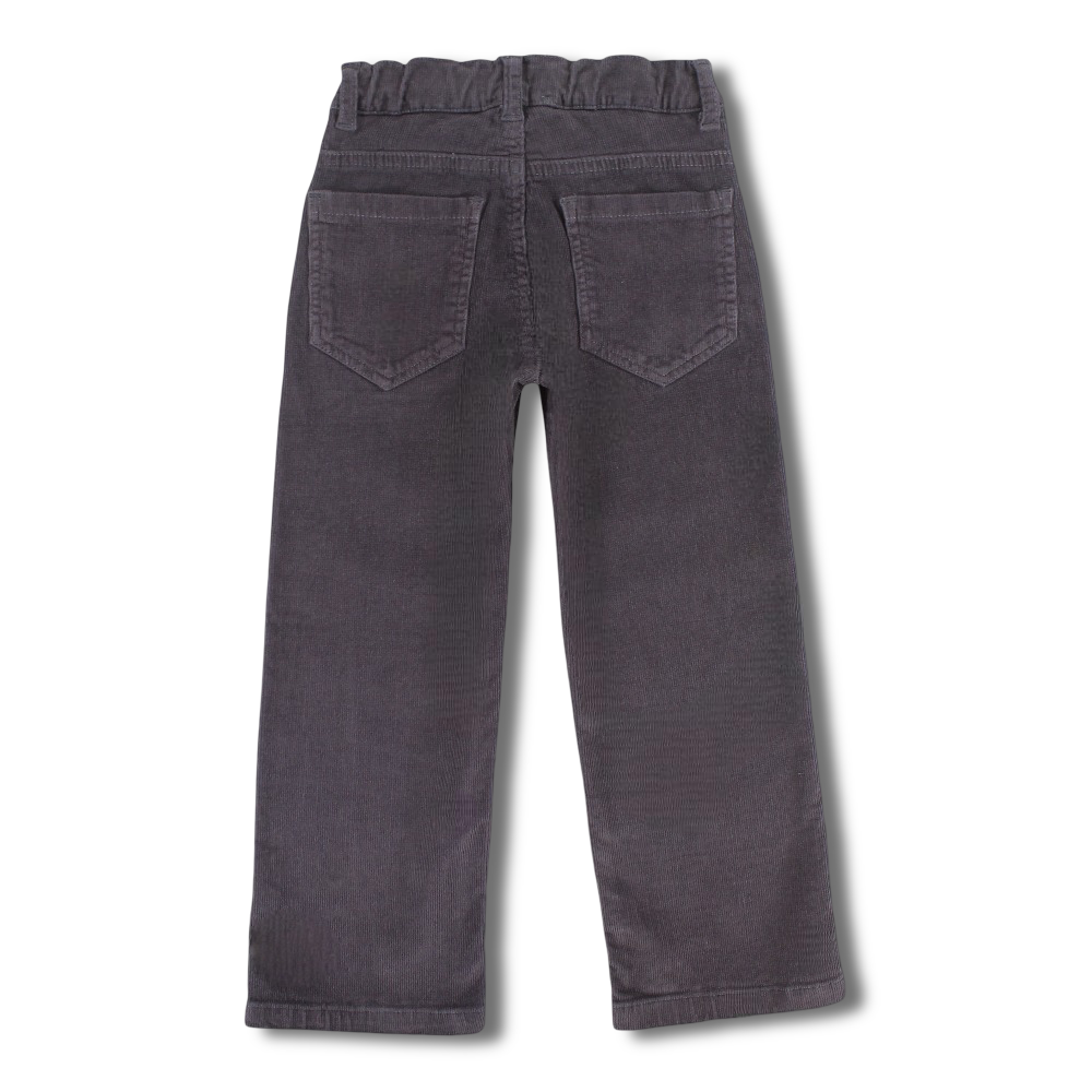 Boys Velvet Pants – Grey