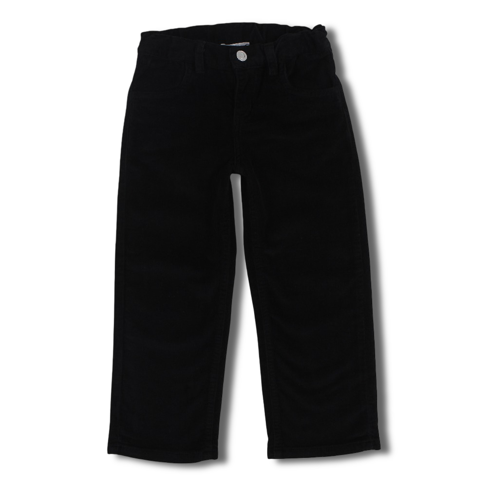 Boys Velvet Pants – Black