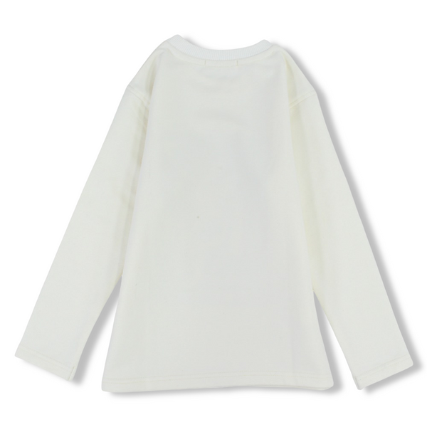Boys Cotton T-Shirt – Off-White with “Sunrise on a Distant Planet” Print