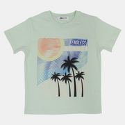 Boys Cotton T-Shirt – Mint with Endless Summer Design