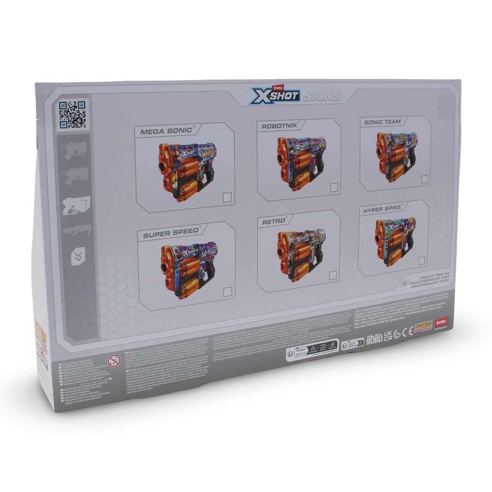 Zuru XShot Skins Series 1 Dread Sonic Hyper Spike Blaster – 12 Darts