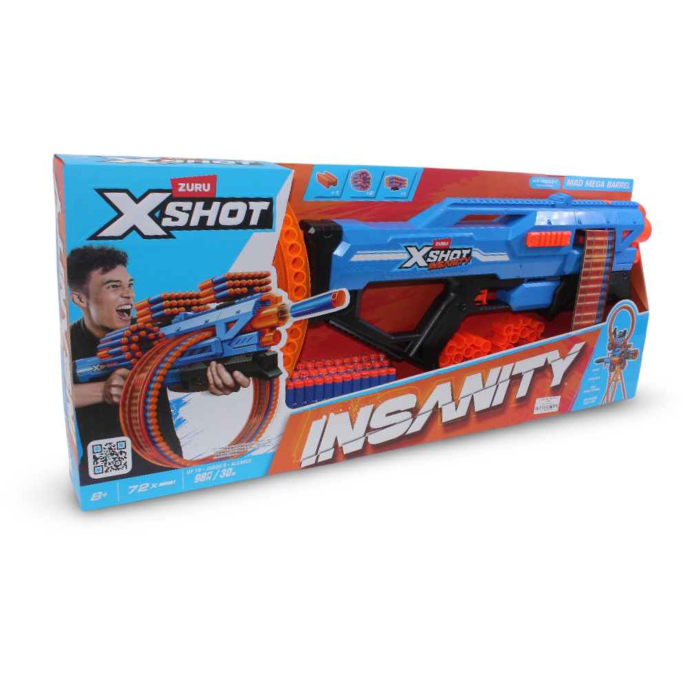 Zuru XShot Insanity Series 1 Mad Mega Barrel Blaster - Toys