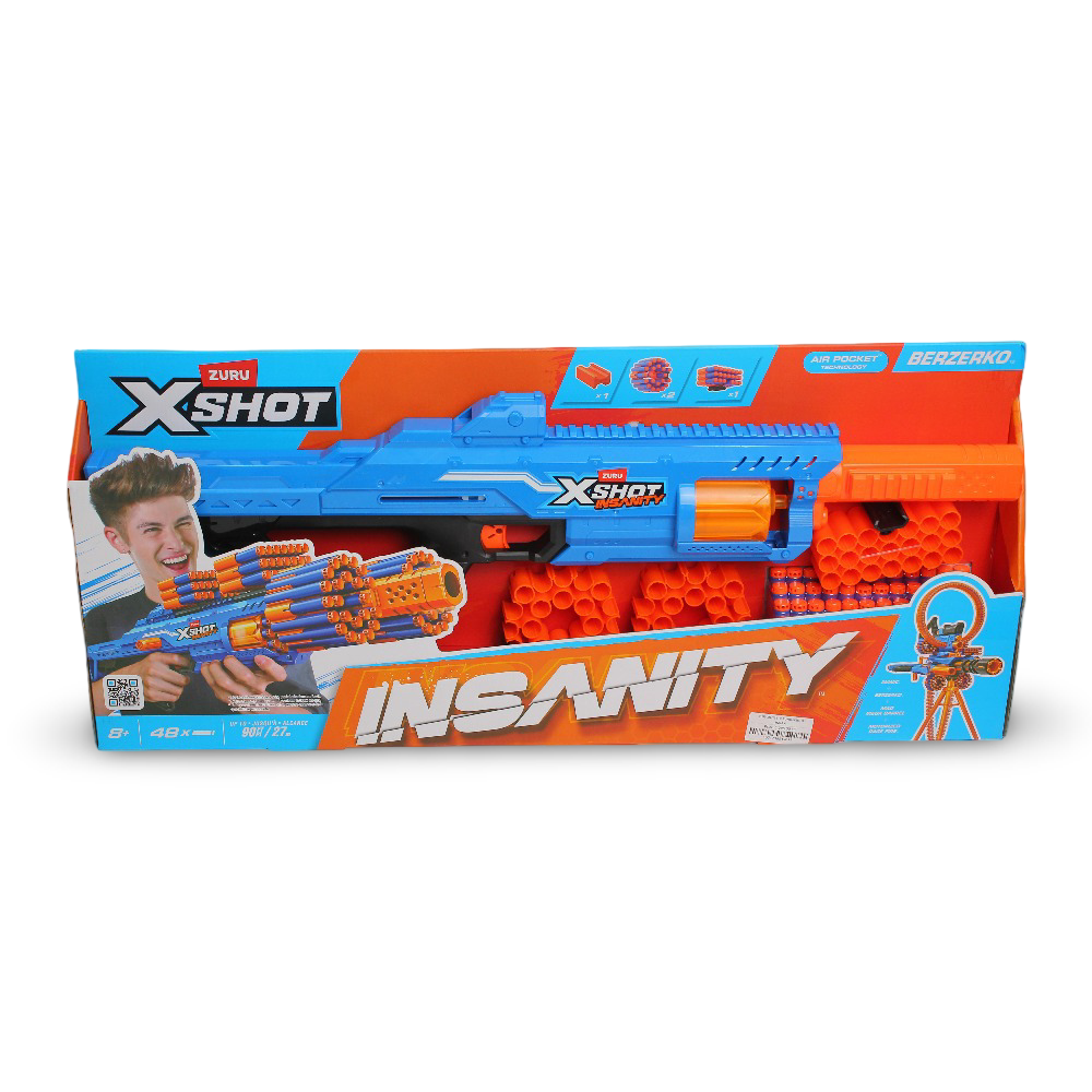Zuru XShot Insanity Berzerko Blaster Gun with 48 Darts