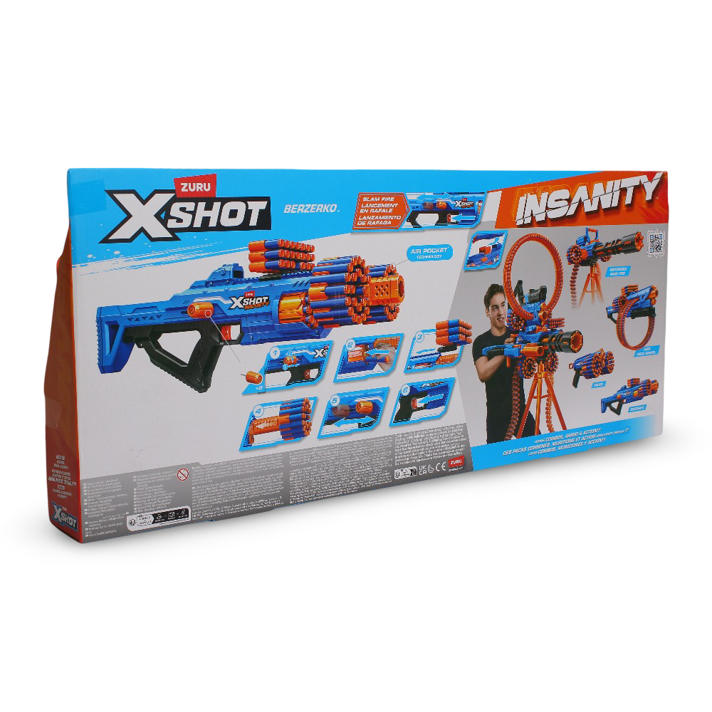 Zuru XShot Insanity Berzerko Blaster Gun with 48 Darts
