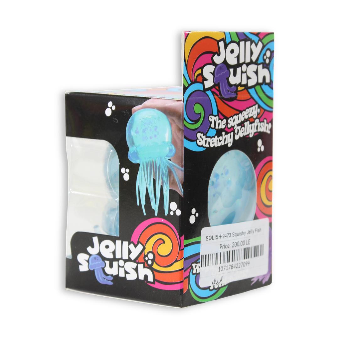 Bingo Jellyfish Maltose Glitter Squishy Toy – Blue 180 G