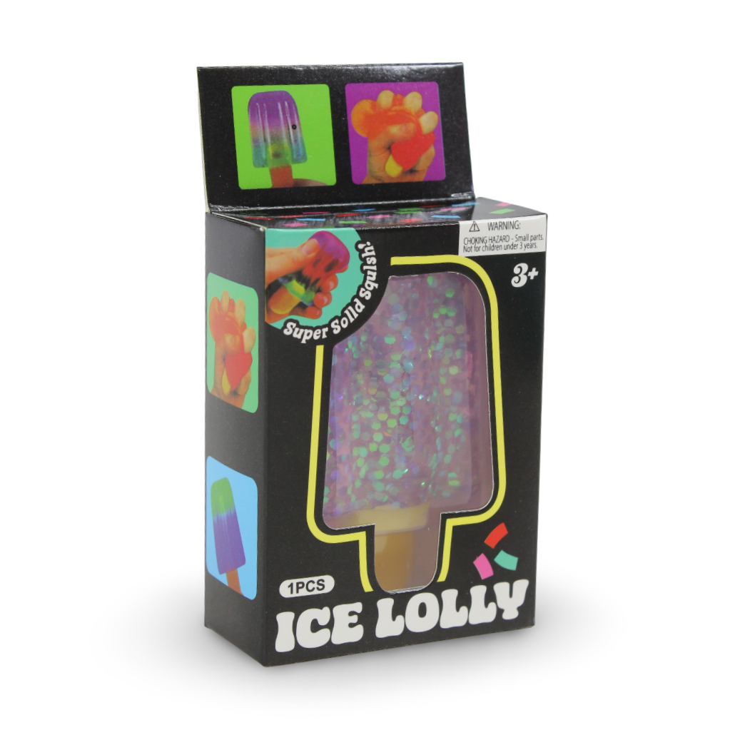 Sugar Ice Cream Glitter Squishy Fidget Toy – Purple