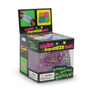 Sugar Cube Glitter Squishy Fidget Toy 5cm – Purple