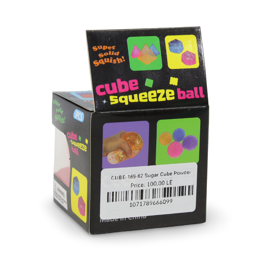 Sugar Cube Glitter Squishy Fidget Toy 5cm – Pink