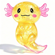 Sugar Axolotl Glitter Squishy Fidget Toy – Yellow
