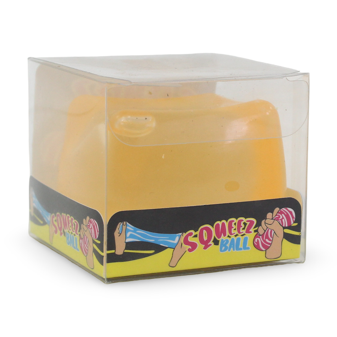 Squeez Cube 5cm PVC Slow Rising – Orange