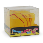 Squeez Cube Swril 5cm PVC Slow Rising – Orange