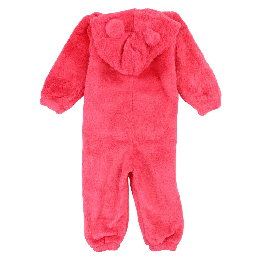 Unisex Fleeced Hooded Footless Onesie – Watermelon