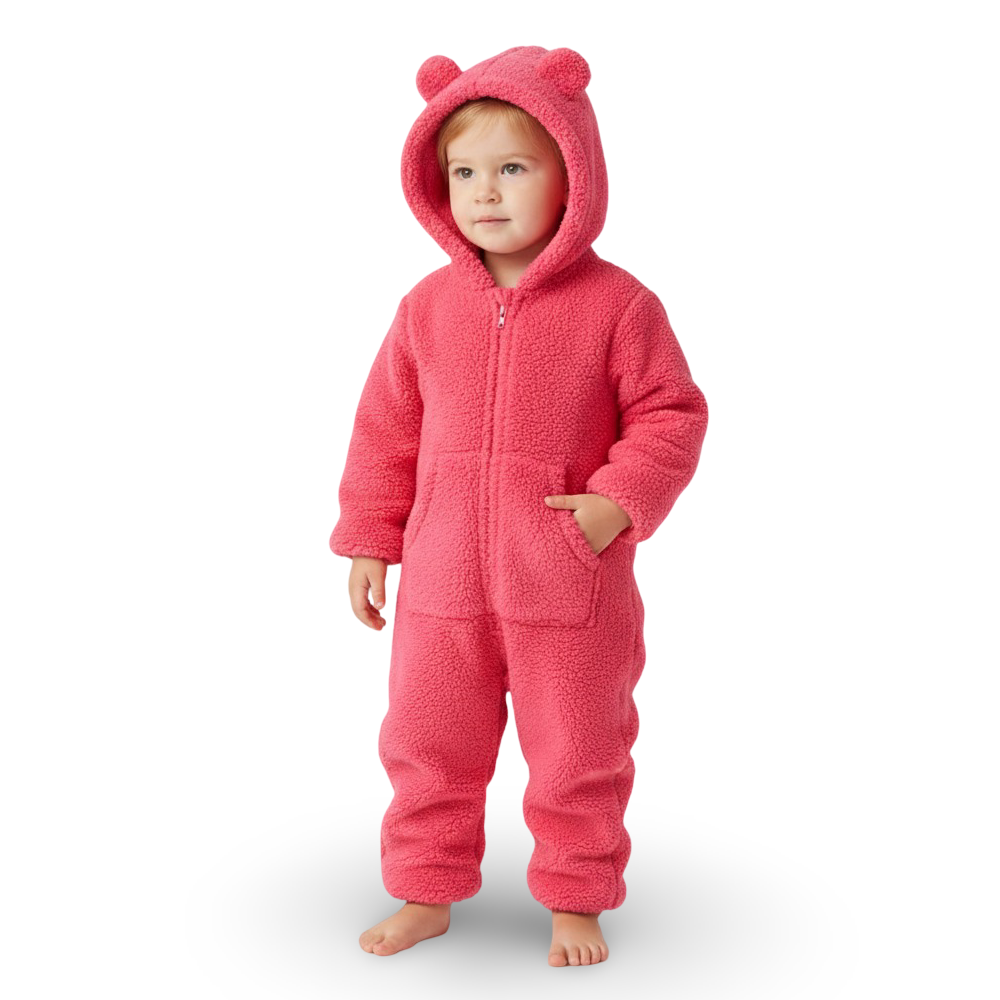 Unisex Fleeced Hooded Footless Onesie – Watermelon
