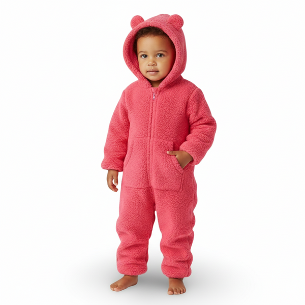 Unisex Fleeced Hooded Footless Onesie – Watermelon