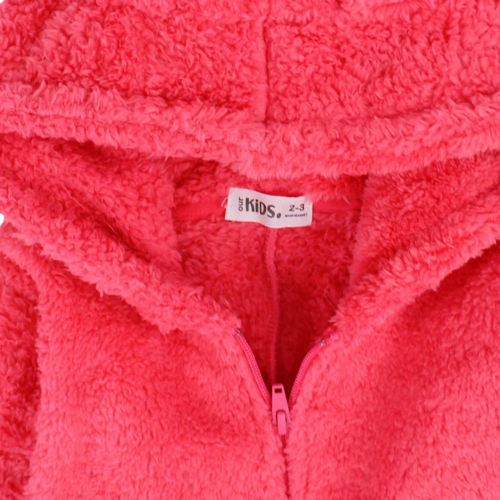 Unisex Fleeced Hooded Footless Onesie – Watermelon