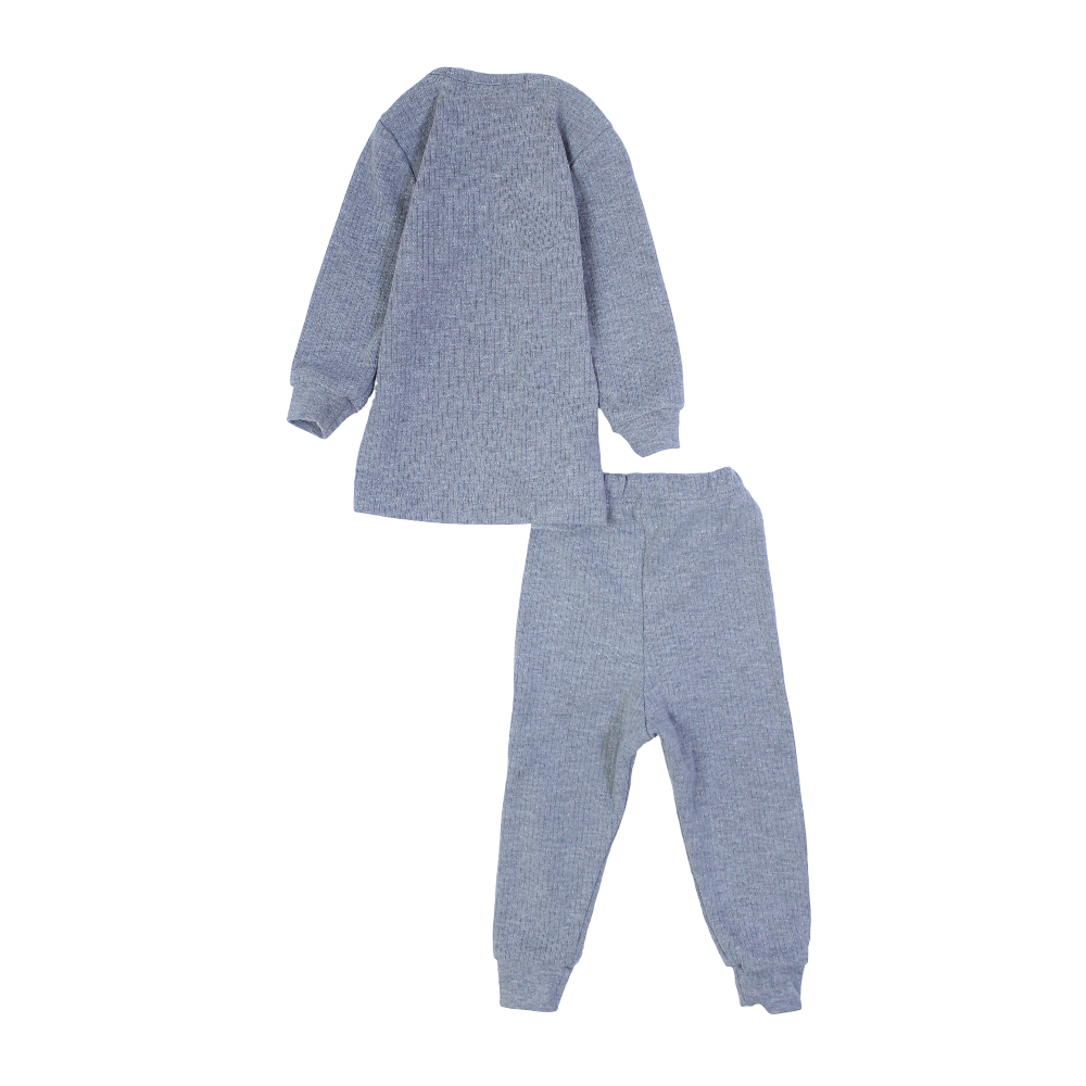 Unisex Baby Long-Sleeved Thermal Set – Grey