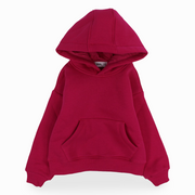 Girls Plain Cotton Hoodie – Fuchsia