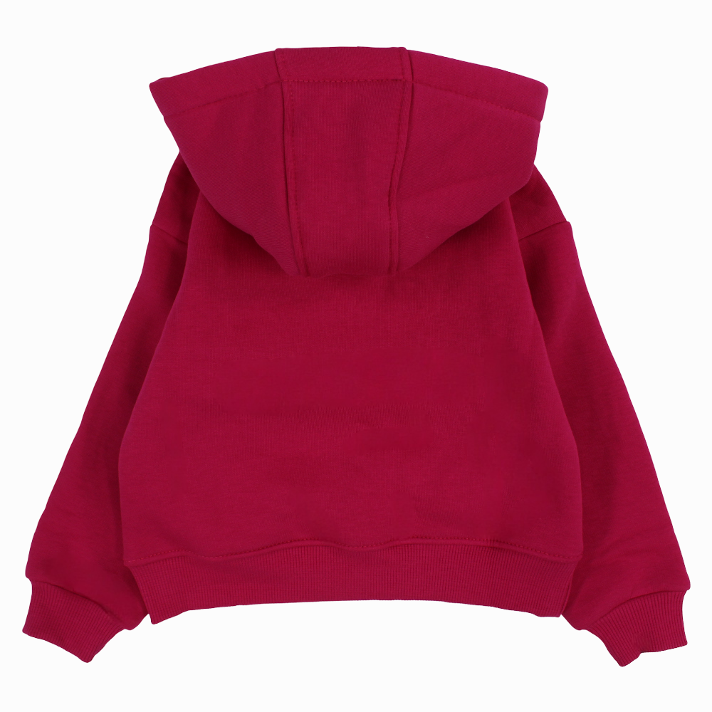 Girls Plain Cotton Hoodie – Fuchsia