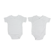 Unisex Baby Cotton Newborn Wrap Over Short-Sleeved Bodysuit – White (Pack Of 2)