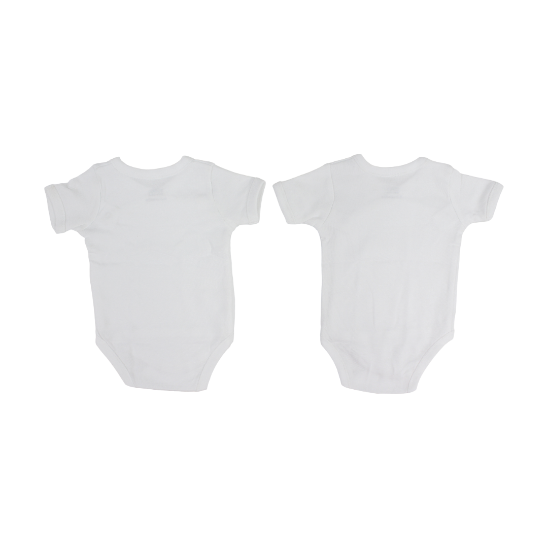 Unisex Baby Cotton Newborn Wrap Over Short-Sleeved Bodysuit – White (Pack Of 2)