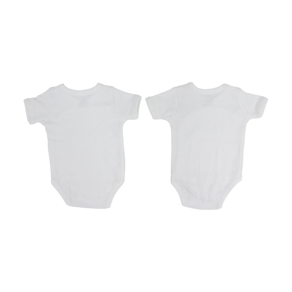 Unisex Baby Cotton Newborn Wrap Over Short-Sleeved Bodysuit – White (Pack Of 2)