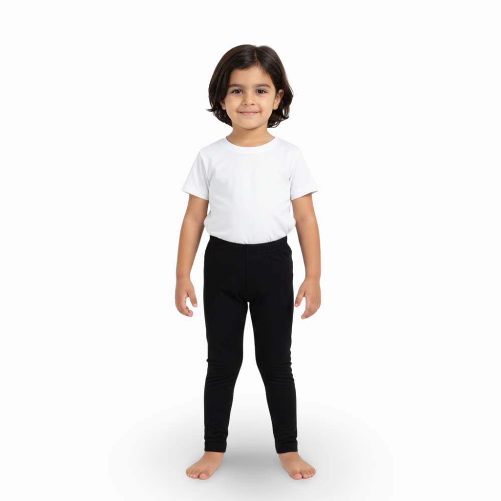 Girls Soft & Stretchy Everyday Leggings – Black