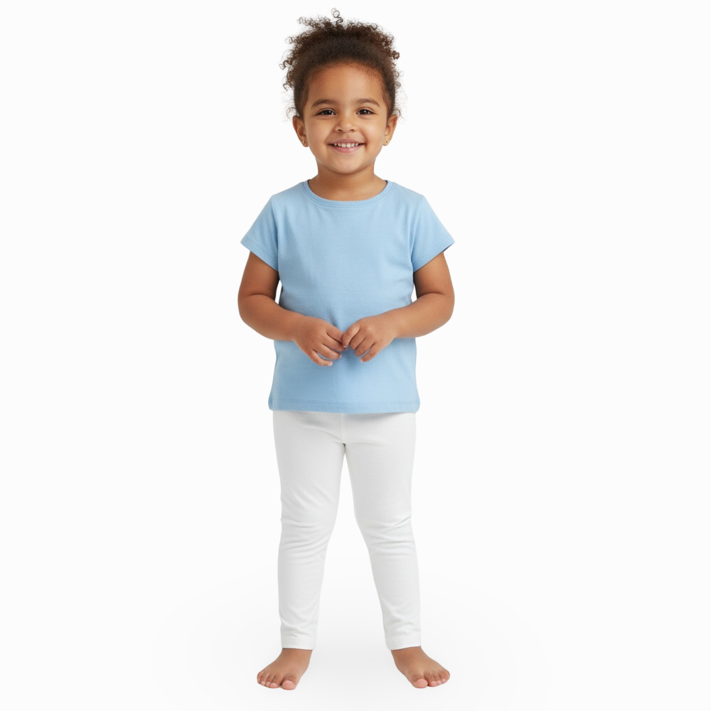 Girls Soft & Stretchy Everyday Leggings – Off-White