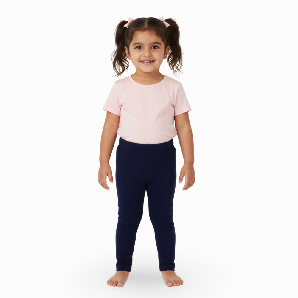 Girls Soft & Stretchy Everyday Leggings – Navy