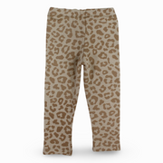 Girls Soft & Playful Leggings – Beige with Tiger Print