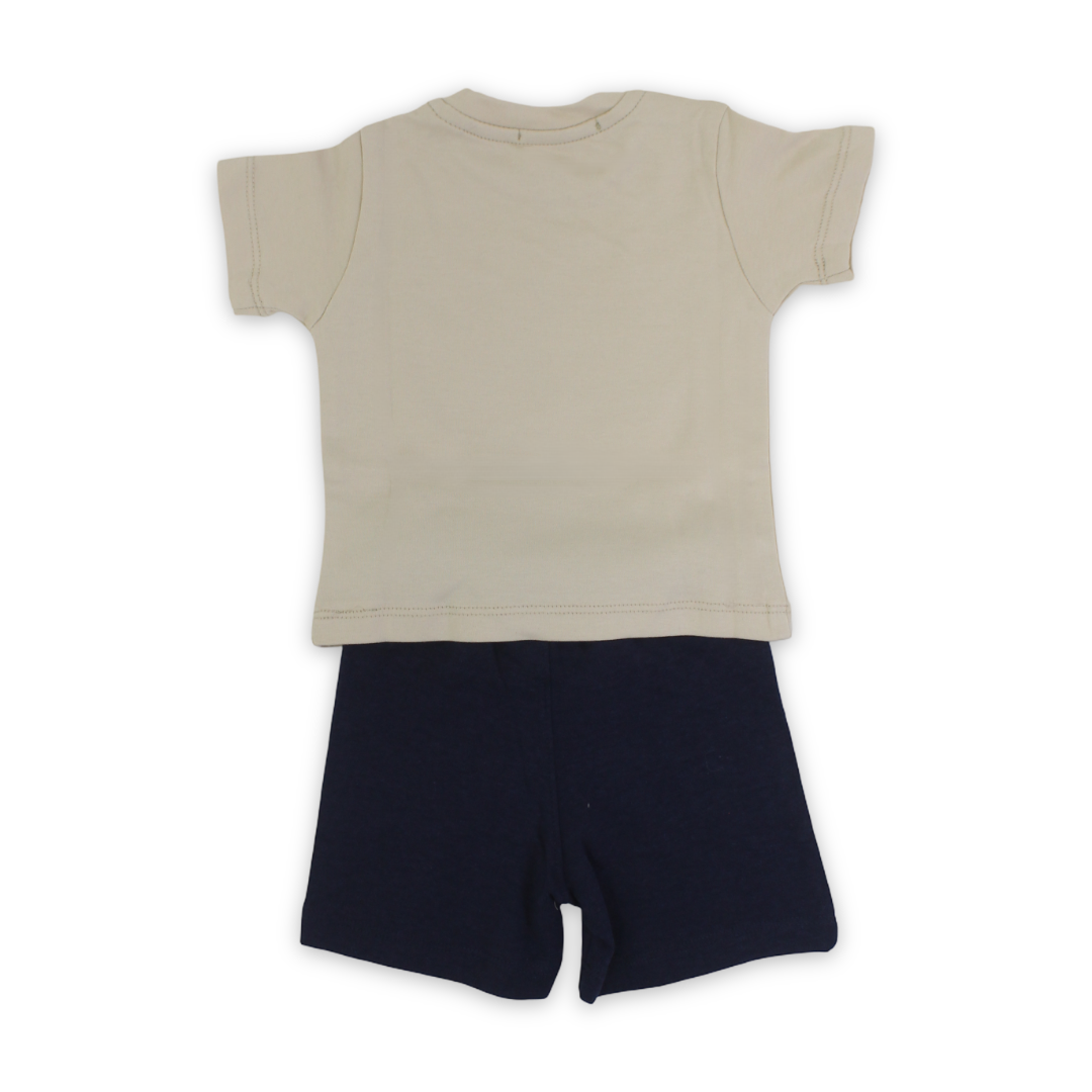 Baby Boys Cotton Pajama – Beige