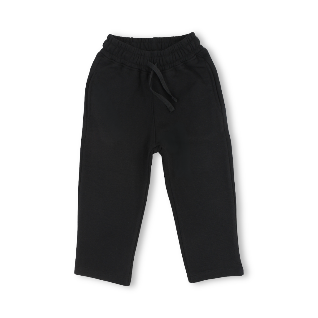 Unisex Cotton Sweatpants – Plain Black