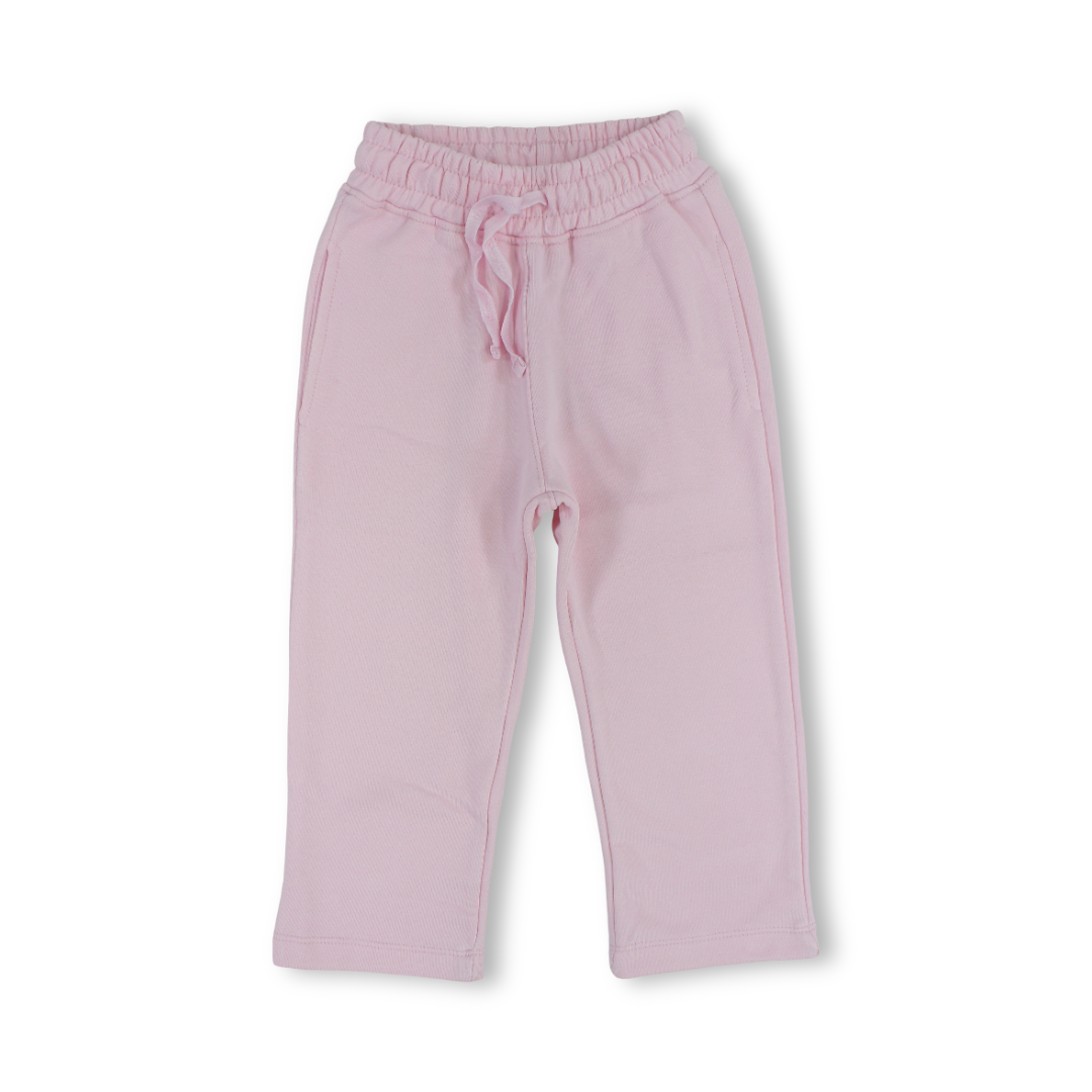 Girls Cotton Sweatpants – Plain Pink