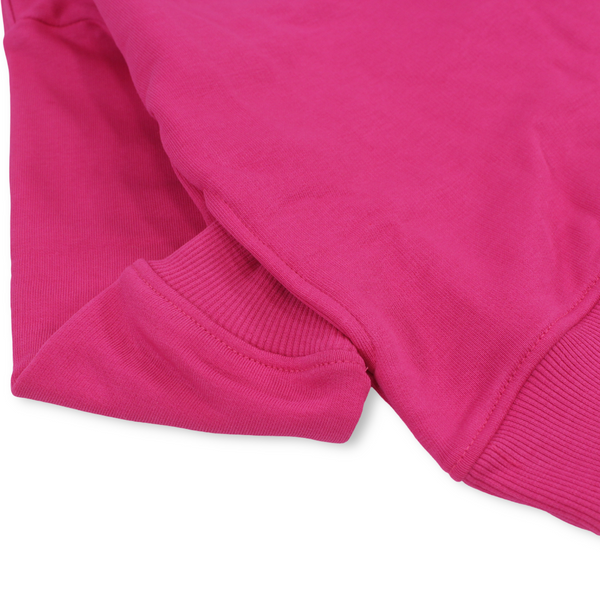 Girls Cotton Long-Sleeved Sweatshirt – Plain Fuchsia