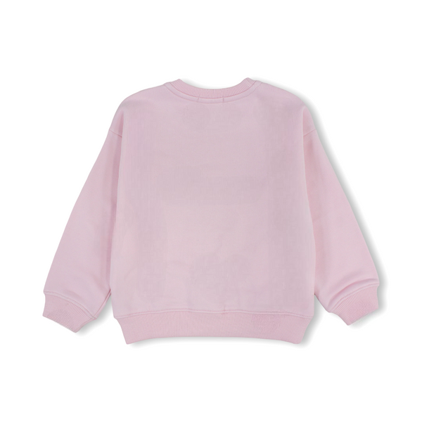 Girls Cotton Long-Sleeved Sweatshirt – Plain Pink