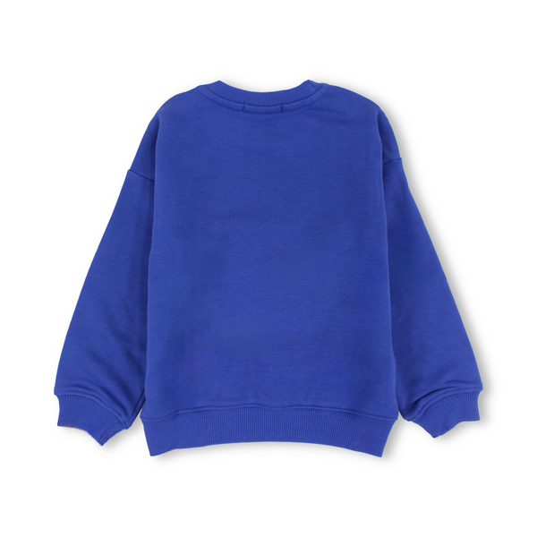 Unisex Cotton Long-Sleeved Sweatshirt – Plain Blue