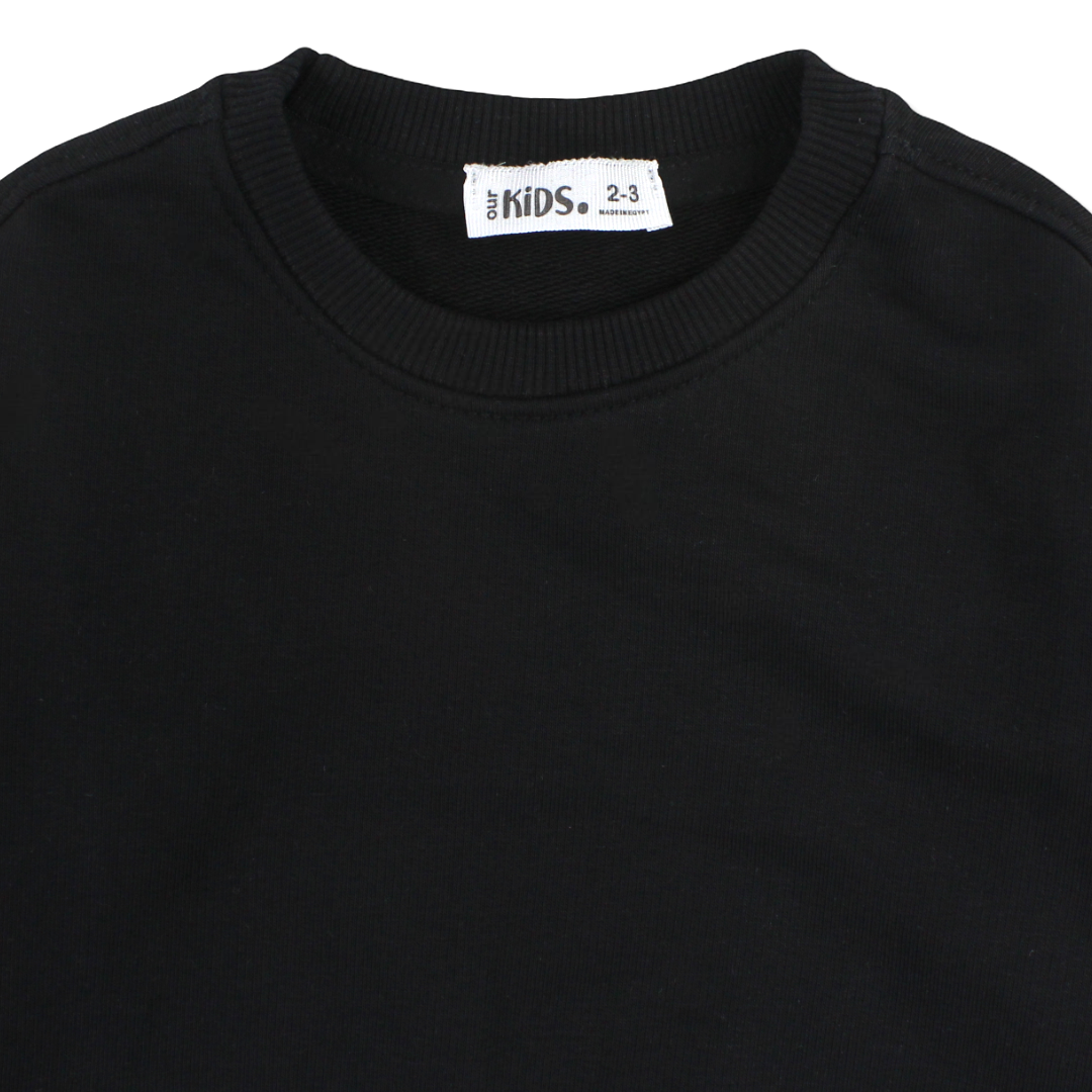 Unisex Cotton Milton Sweatshirt – Black