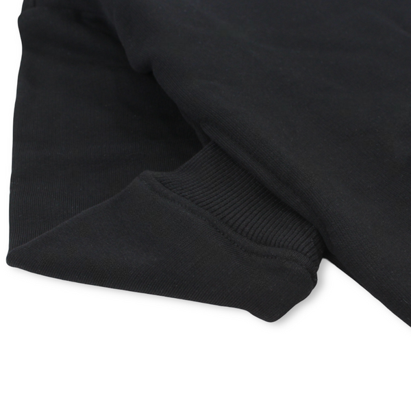 Unisex Cotton Long-Sleeved Sweatshirt – Plain Black