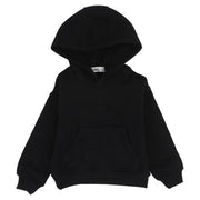 Girls Plain Cotton Hoodie – Black