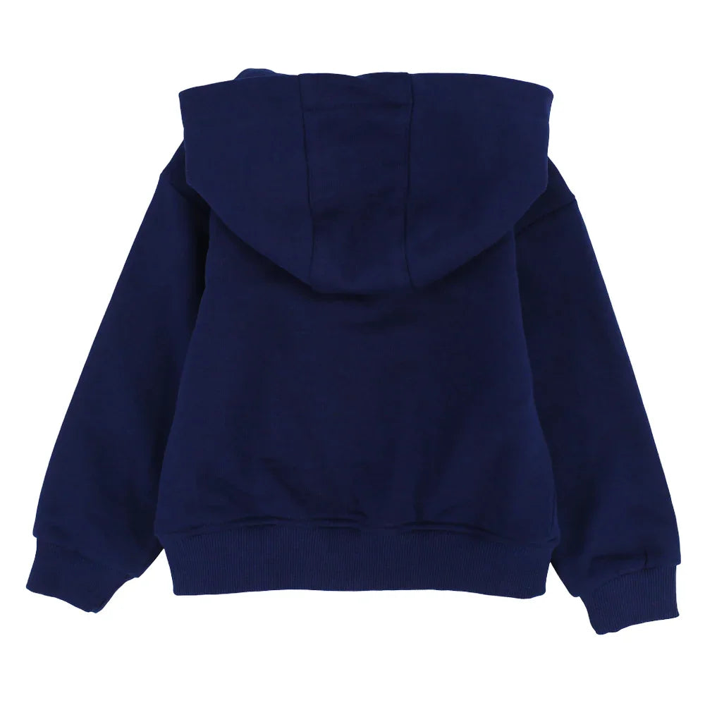 Unisex Plain Fleeced Zip-Up Hoodie – Navy