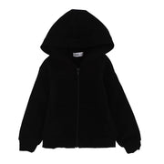 Unisex Plain Fleeced Zip-Up Hoodie – Black