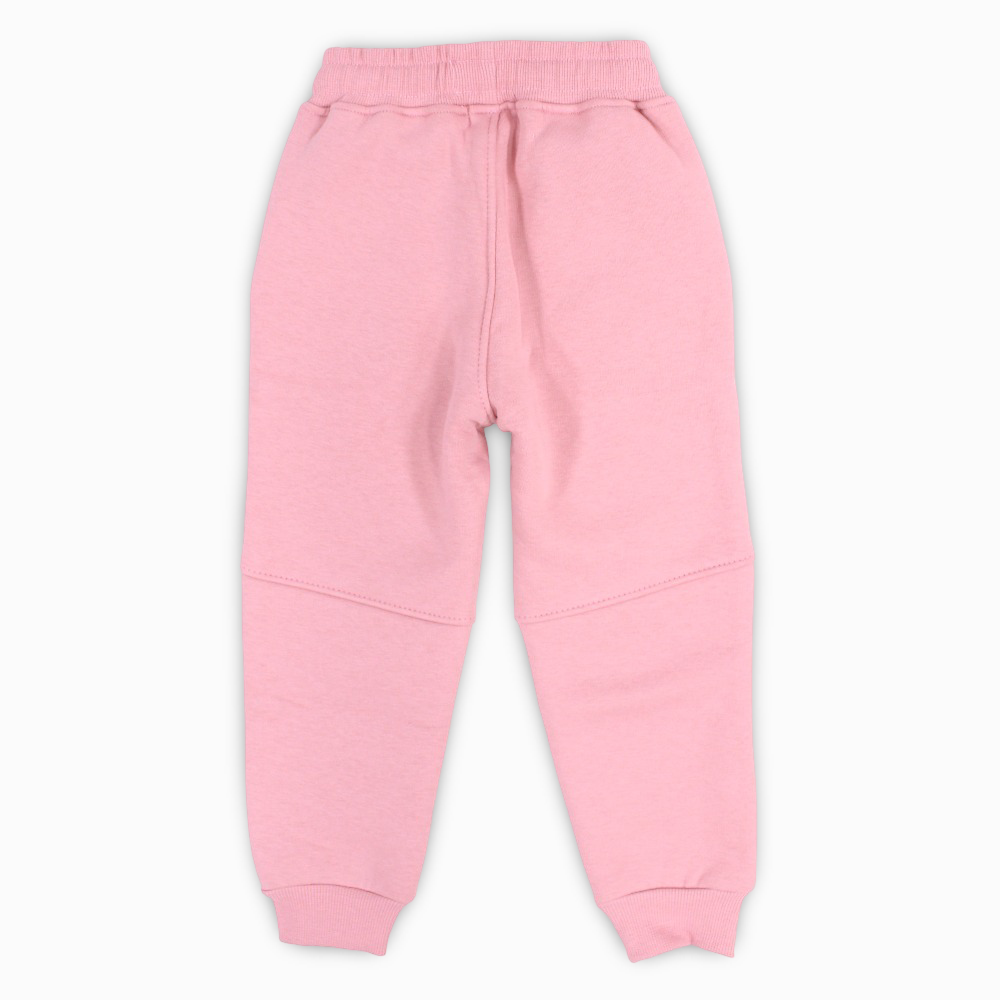 Girls Plain Cotton Sweatpants - Dusty Pink