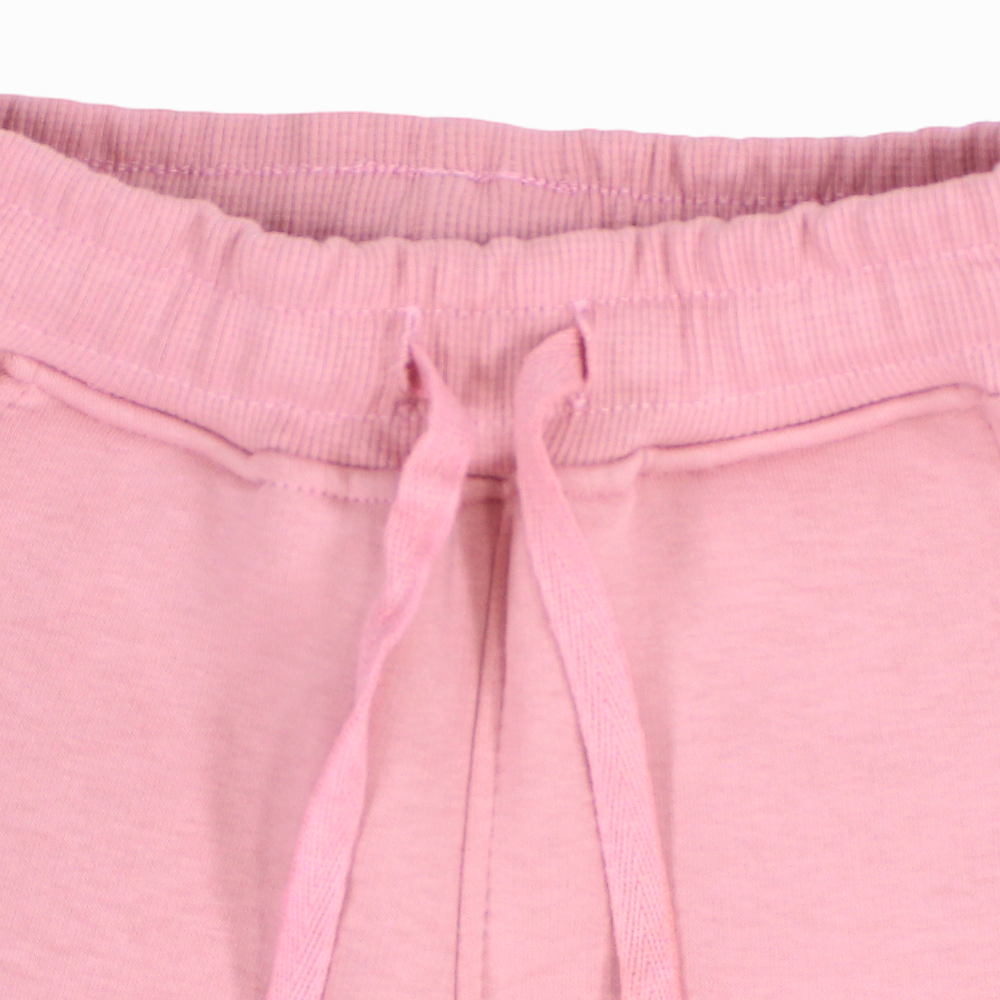 Girls Plain Cotton Sweatpants - Dusty Pink