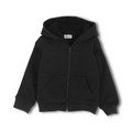 Unisex Cotton Fur-Lined Zip-Up Hoodie – Black
