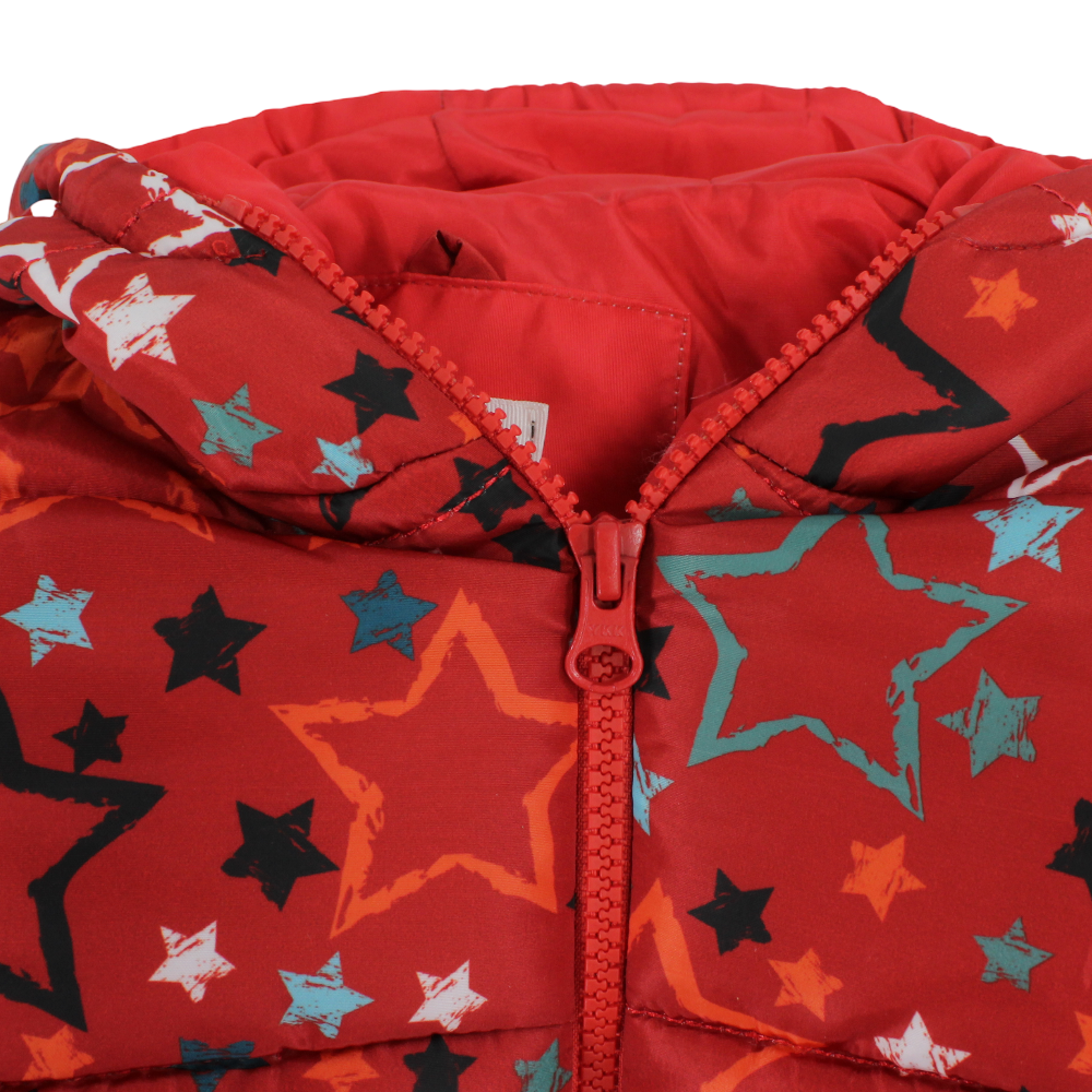 Unisex Waterproof Jacket – Red with Stars Print