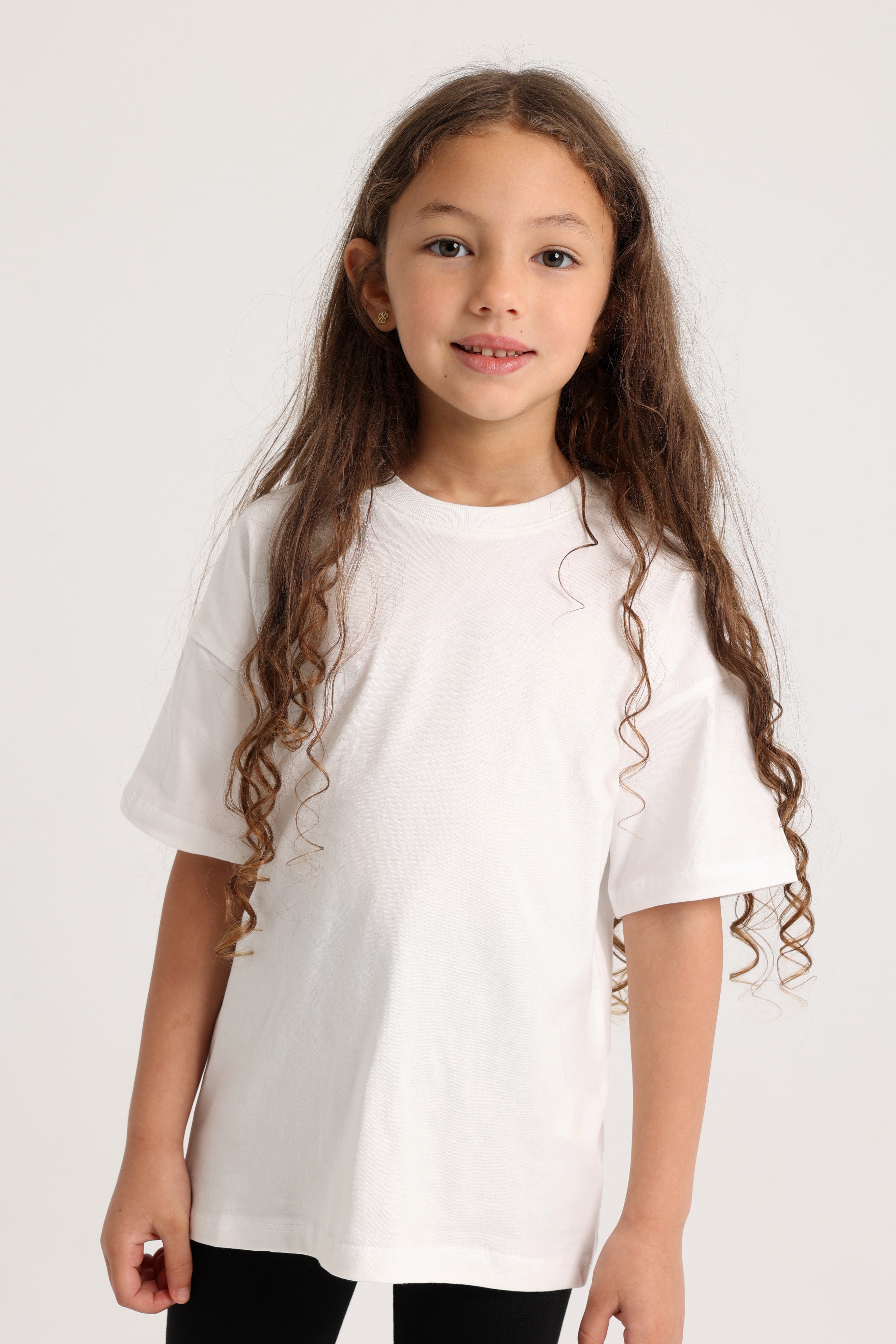 Unisex Kids Basic Cotton T-Shirt - White