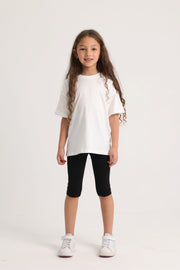 Unisex Kids Basic Cotton T-Shirt - White