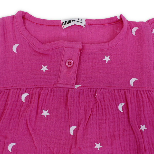 Girls Cotton Dress – Pink