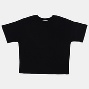 Unisex Kids Black Oversized T-Shirt – Cotton