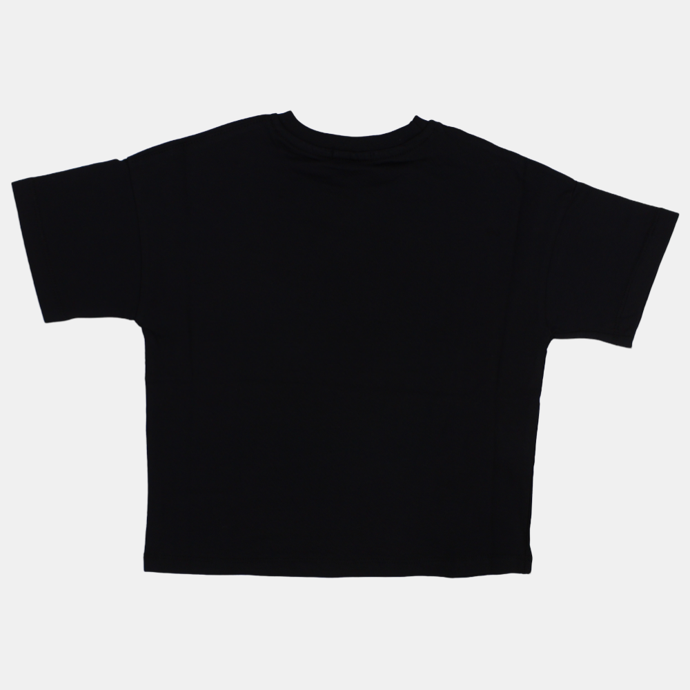 Unisex Kids Black Oversized T-Shirt – Cotton
