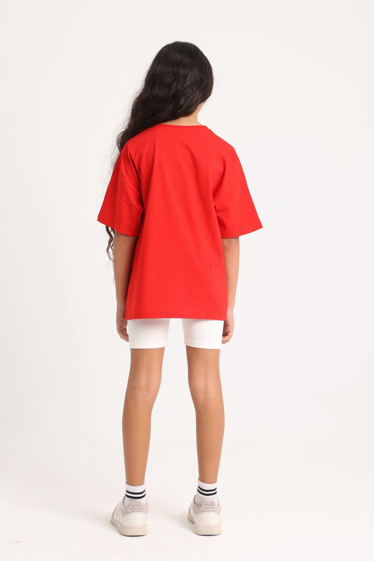 Unisex Kids' Red Oversized T-Shirt – Cotton